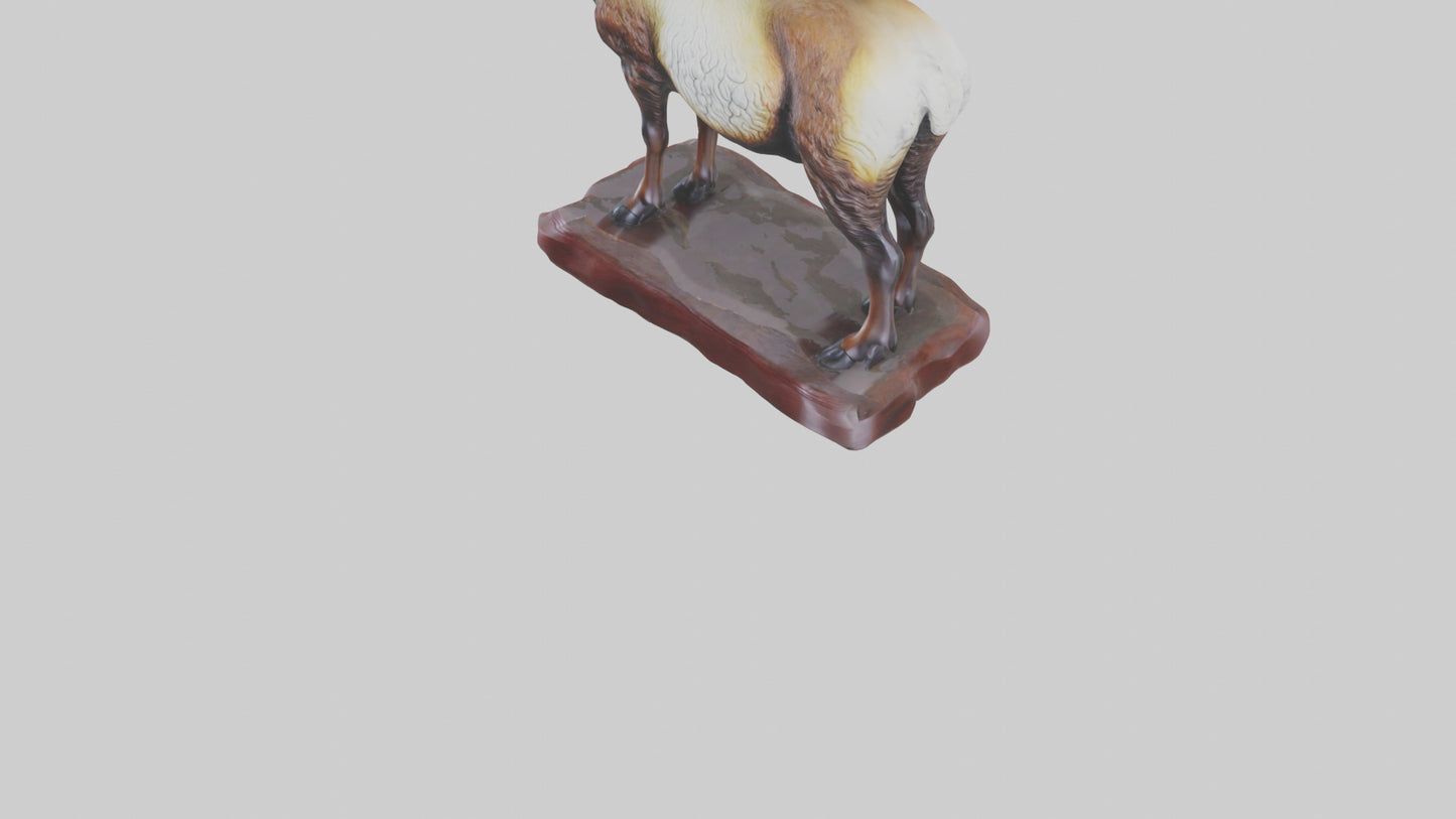3D model ouflon Sheep statue model 2 VR / AR / low-poly