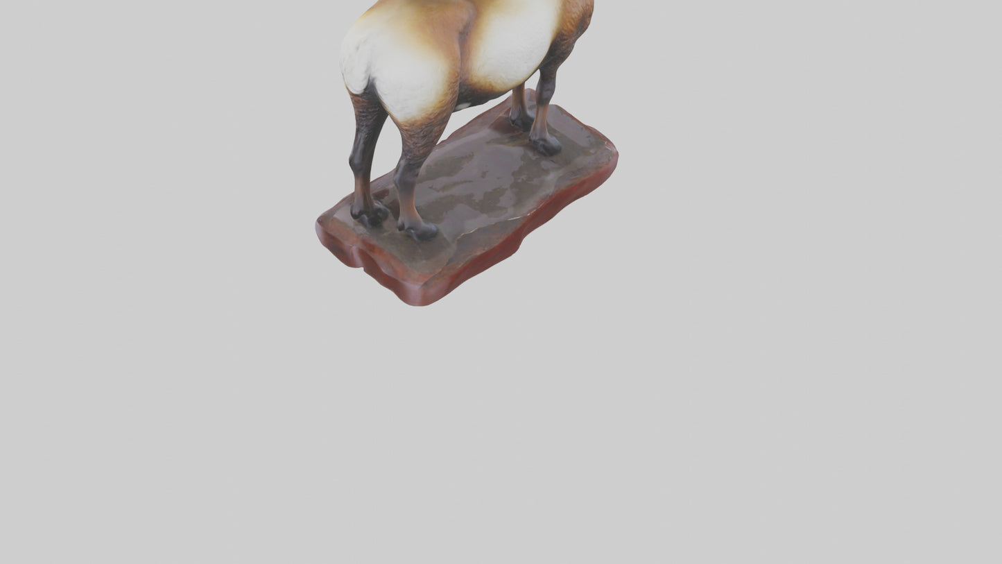 3D model ouflon Sheep statue model 2 VR / AR / low-poly