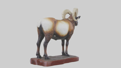 3D model ouflon Sheep statue model 2 VR / AR / low-poly