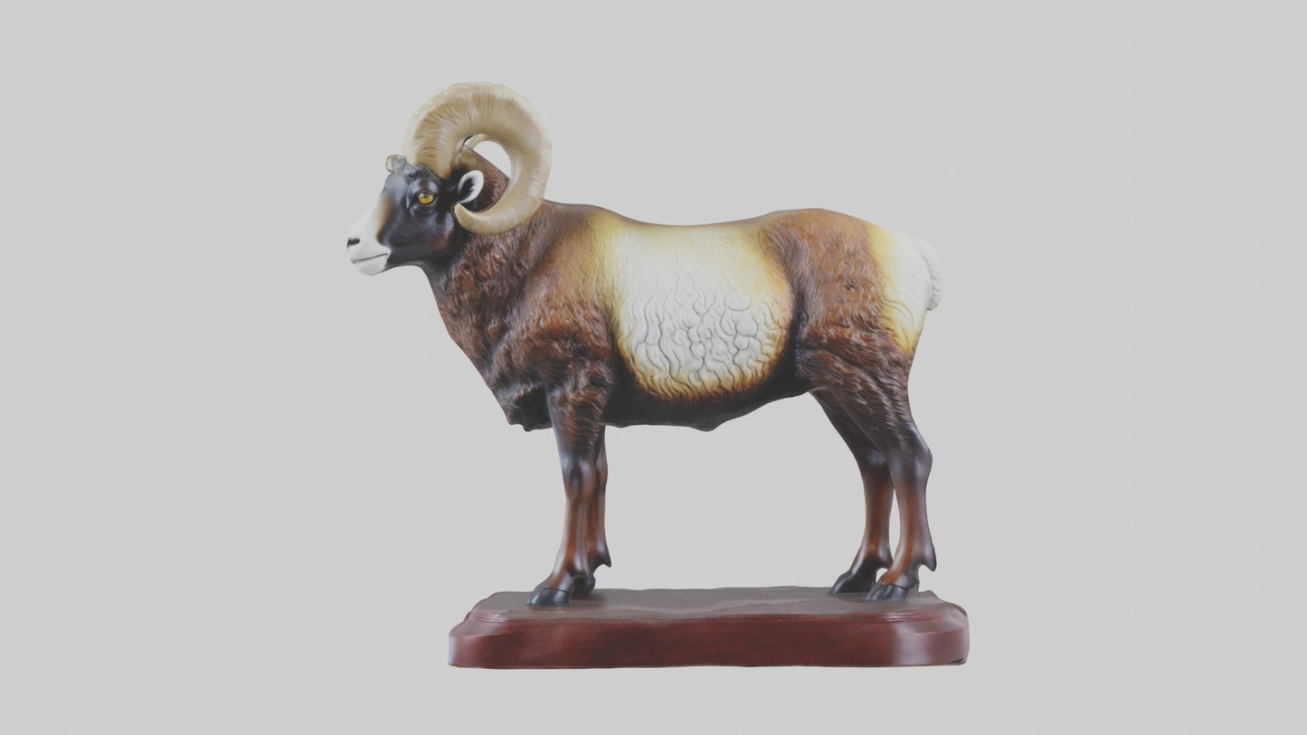 3D model ouflon Sheep statue model 2 VR / AR / low-poly