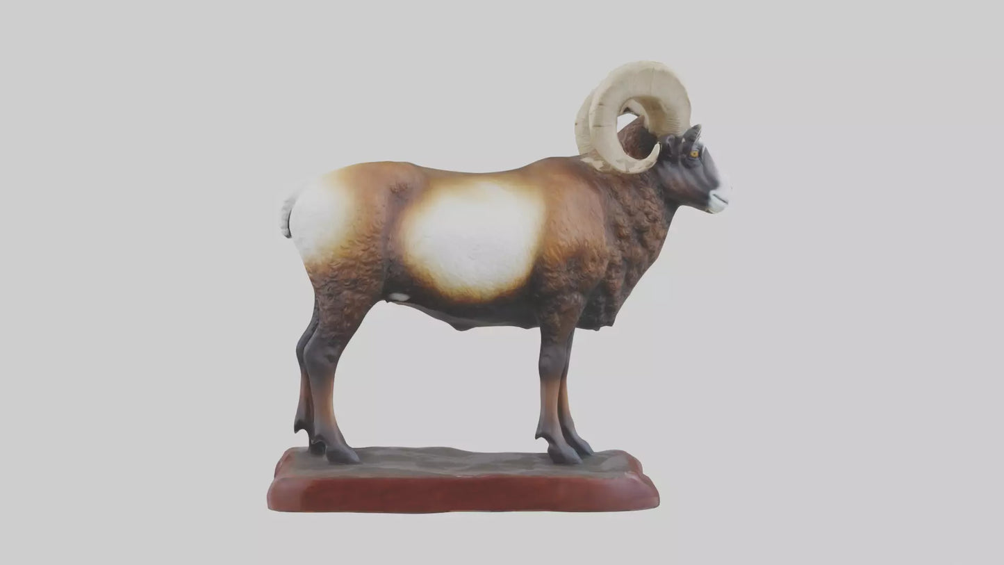 3D model ouflon Sheep statue model 2 VR / AR / low-poly