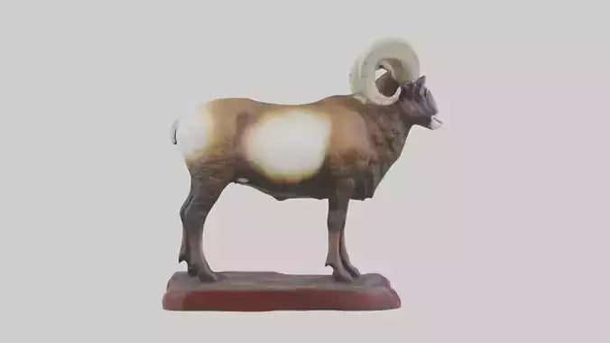 3D model ouflon Sheep statue model 2 VR / AR / low-poly