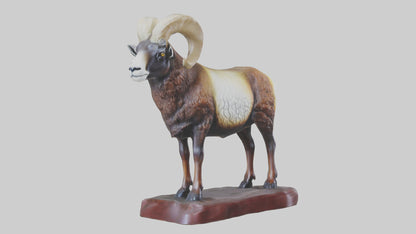 3D model ouflon Sheep statue model 2 VR / AR / low-poly