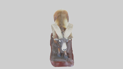 3D model ouflon Sheep statue model 2 VR / AR / low-poly