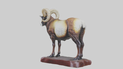 3D model ouflon Sheep statue model 2 VR / AR / low-poly