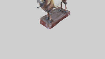 3D model ouflon Sheep statue model 2 VR / AR / low-poly