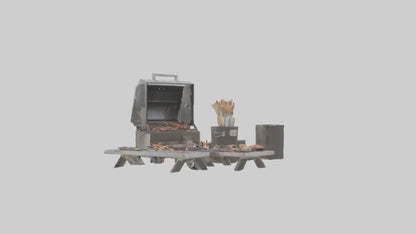 Outdoor Barbecue Party model 3D model