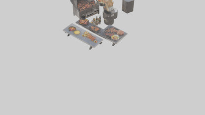 Outdoor Barbecue Party model 3D model