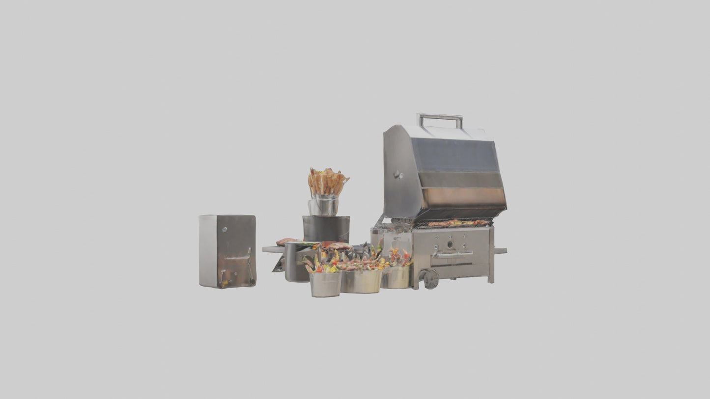 Outdoor Barbecue Party model 3D model