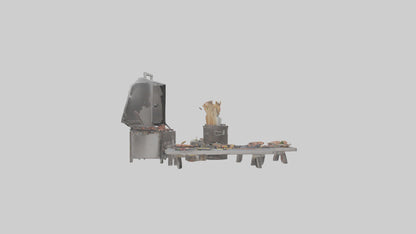 Outdoor Barbecue Party model 3D model