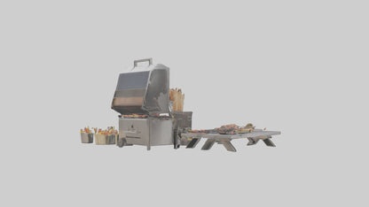 Outdoor Barbecue Party model 3D model