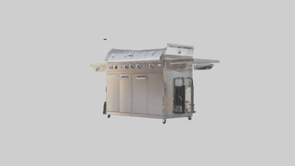 Outdoor BBQ Grill Set model 3D model