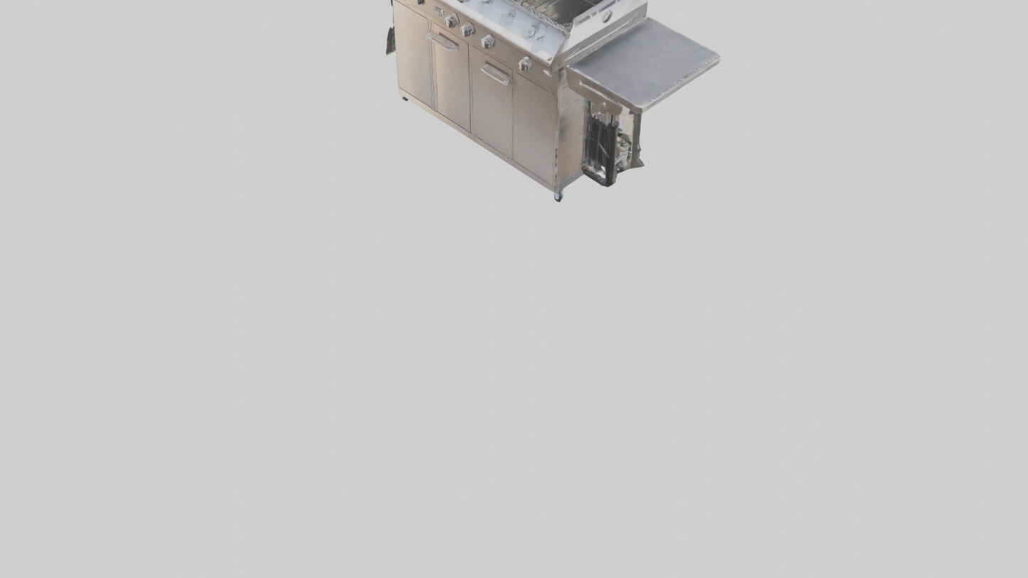 Outdoor BBQ Grill Set model 3D model