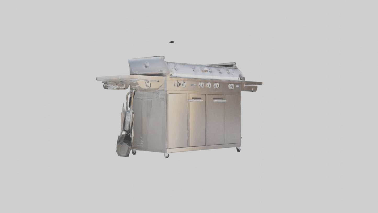 Outdoor BBQ Grill Set model 3D model