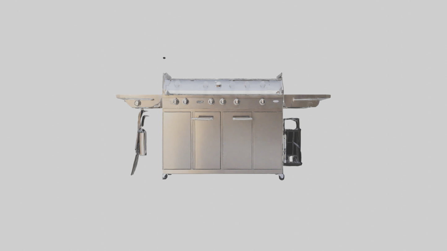 Outdoor BBQ Grill Set model 3D model
