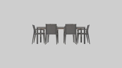 Outdoor Dining Set model VR / AR / low-poly