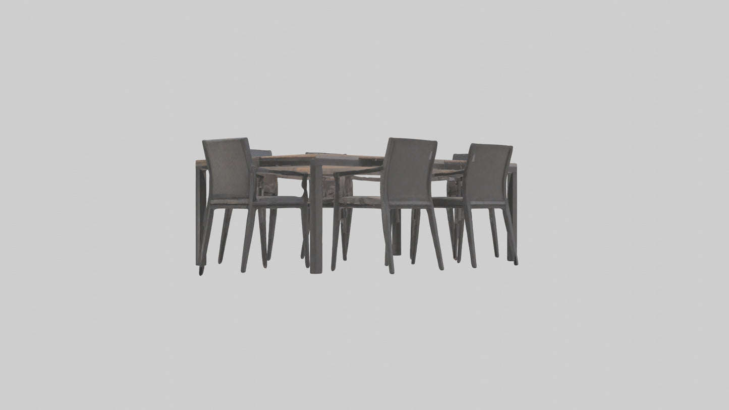 Outdoor Dining Set model VR / AR / low-poly
