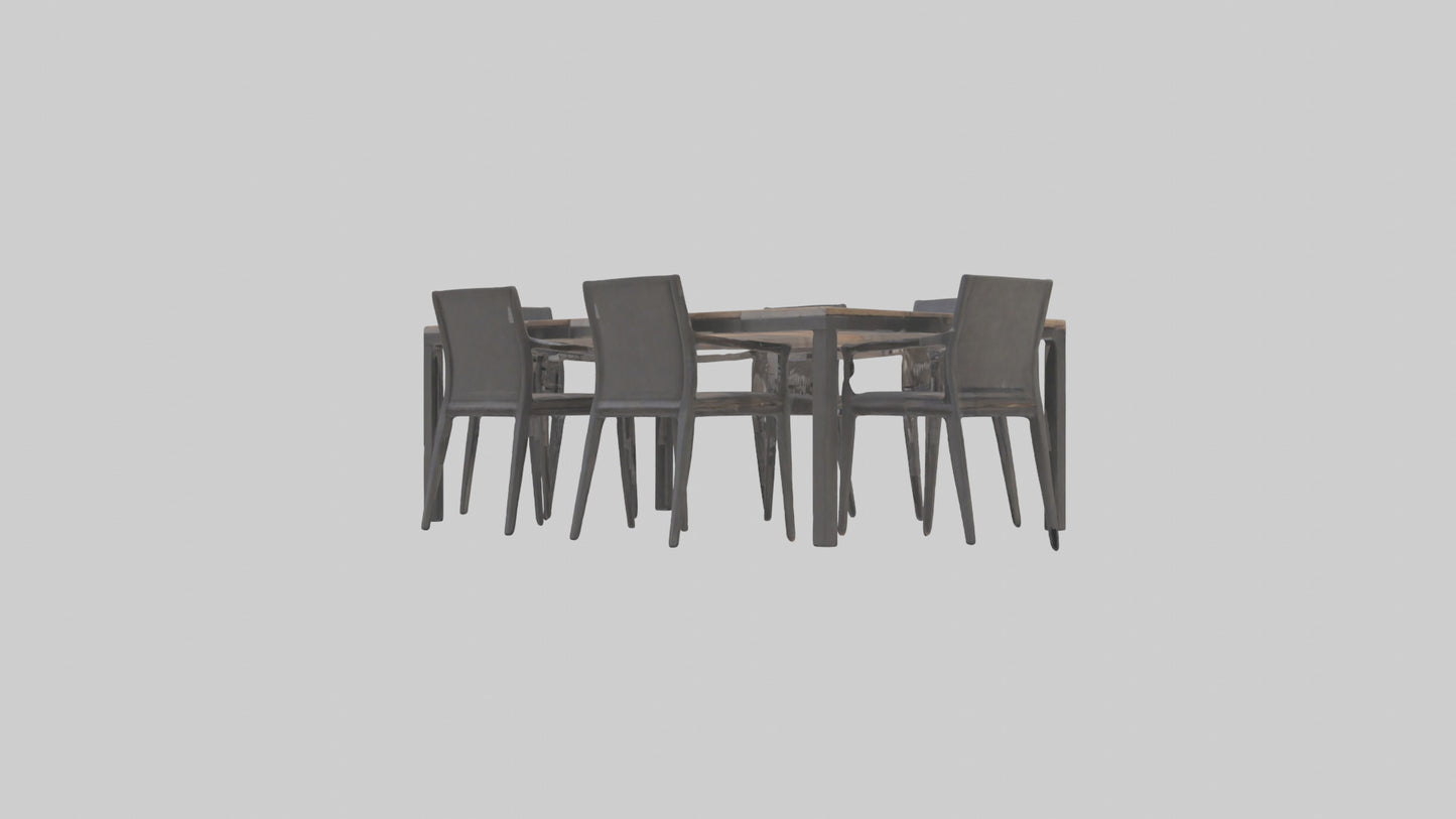 Outdoor Dining Set model VR / AR / low-poly