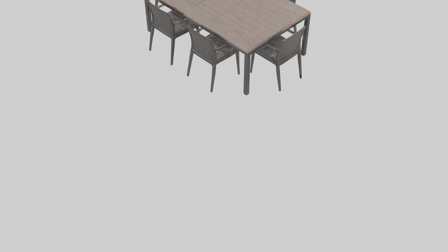 Outdoor Dining Set model VR / AR / low-poly
