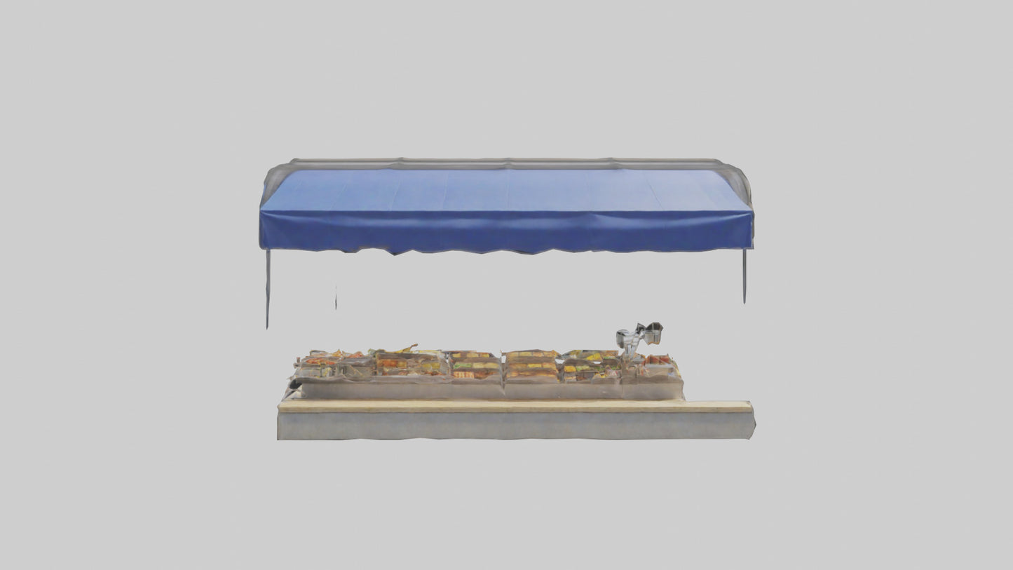 Outdoor Food Stand model VR / AR / low-poly