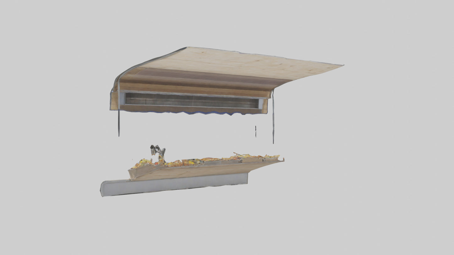 Outdoor Food Stand model VR / AR / low-poly