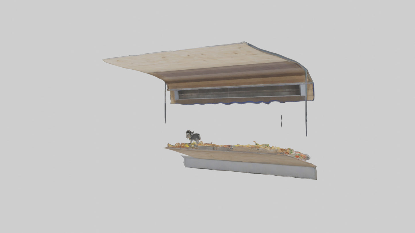 Outdoor Food Stand model VR / AR / low-poly