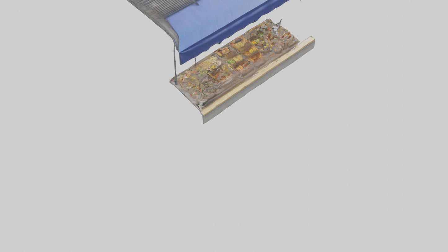 Outdoor Food Stand model VR / AR / low-poly