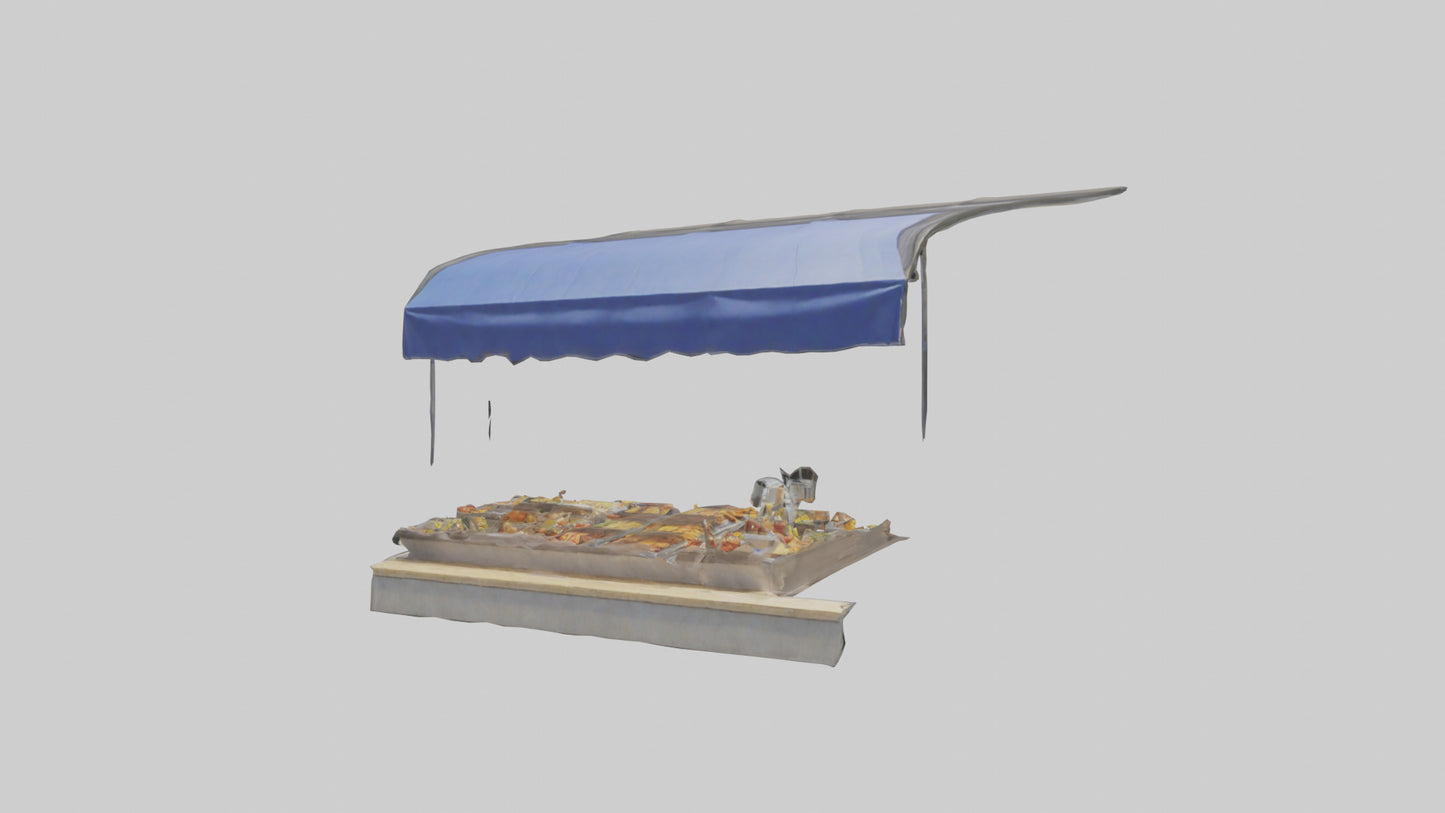 Outdoor Food Stand model VR / AR / low-poly