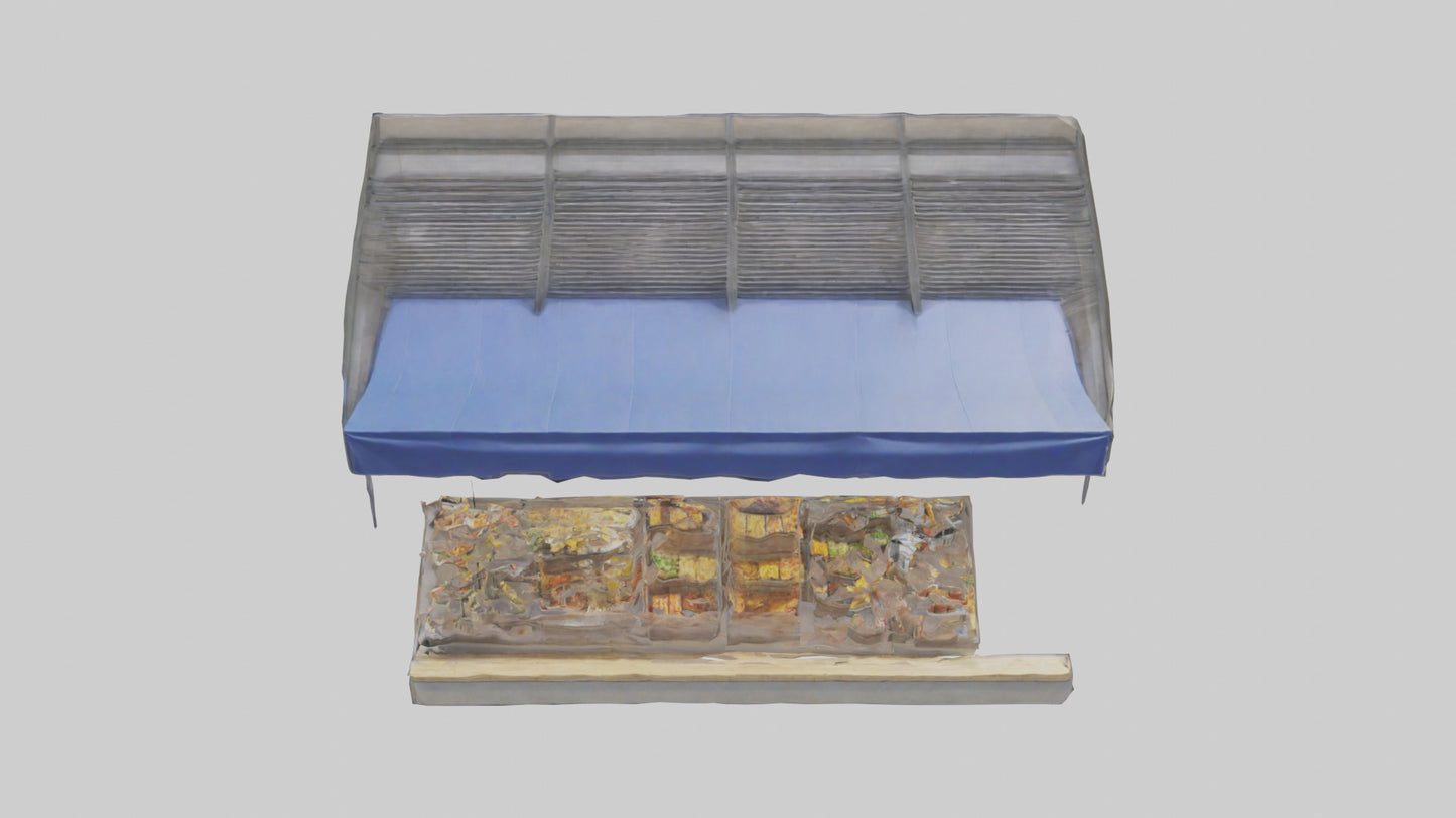 Outdoor Food Stand model VR / AR / low-poly