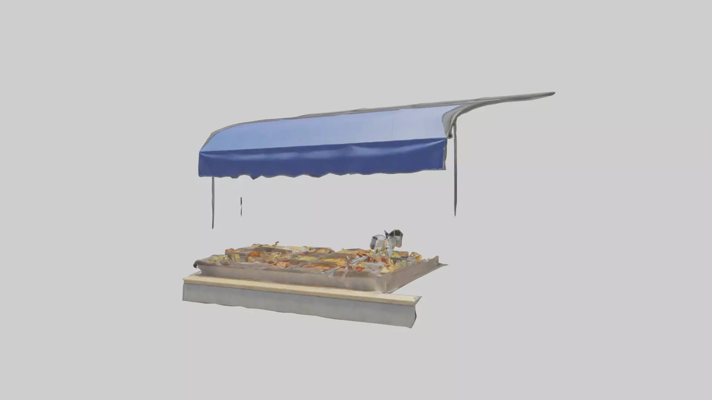 Outdoor Food Stand model VR / AR / low-poly
