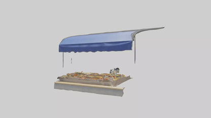 Outdoor Food Stand model VR / AR / low-poly