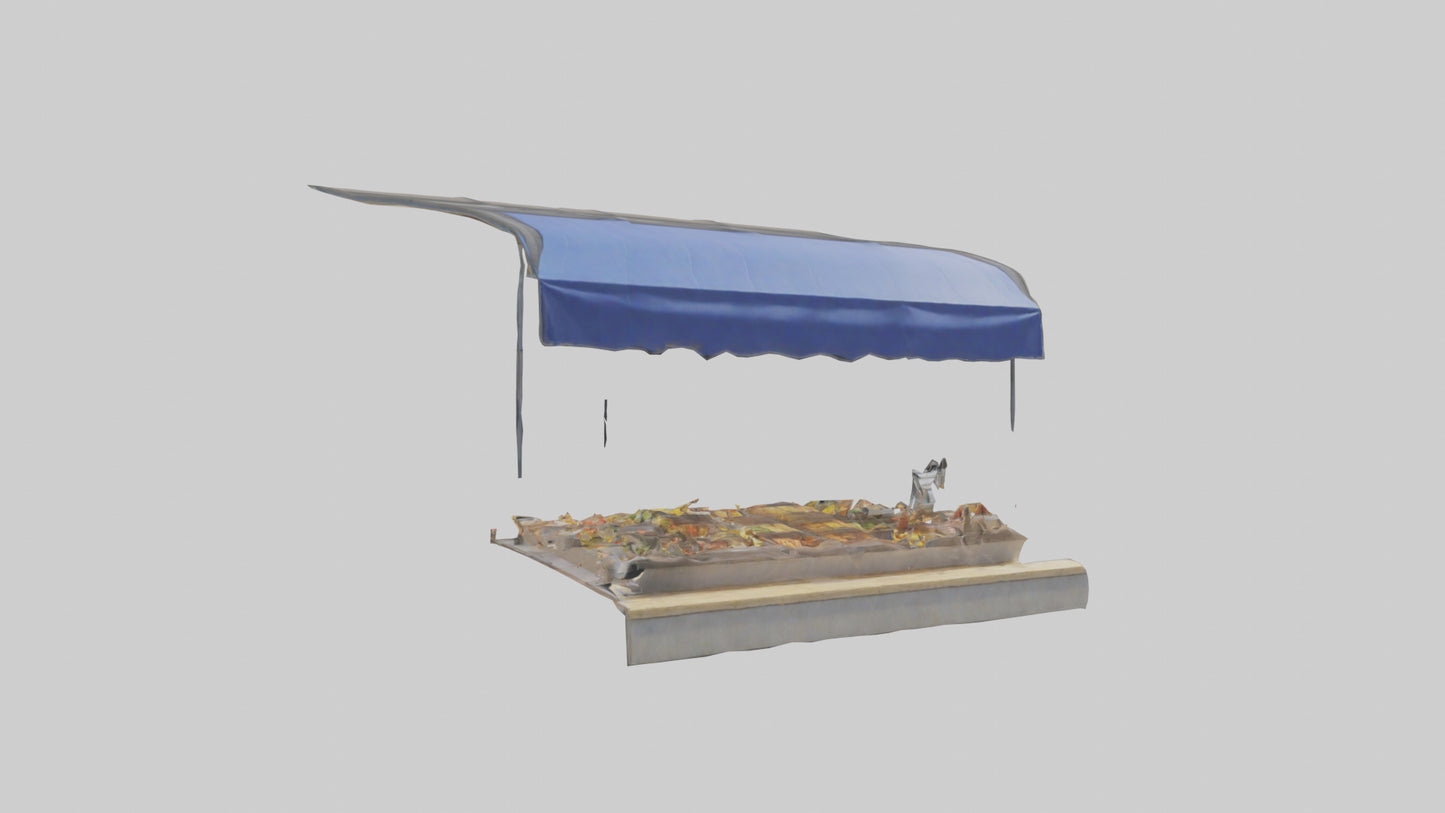 Outdoor Food Stand model VR / AR / low-poly