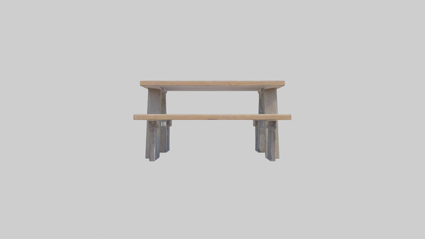 Outdoor Picnic Table model 3D model