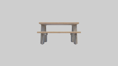 Outdoor Picnic Table model 3D model