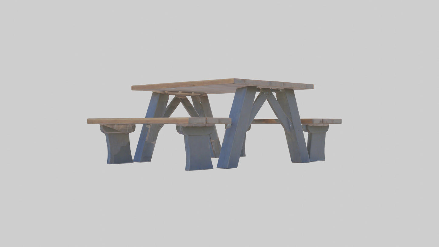 Outdoor Picnic Table model 3D model
