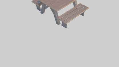 Outdoor Picnic Table model 3D model