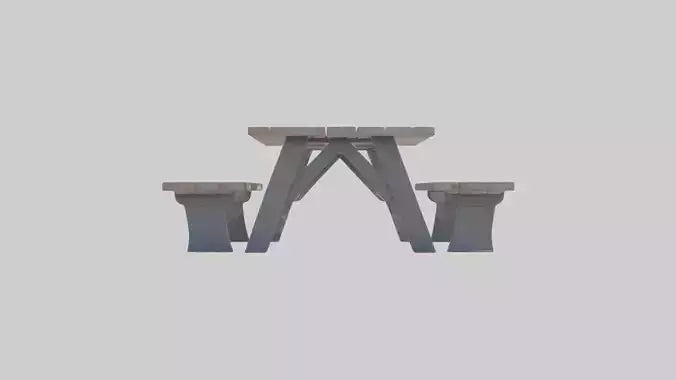 Outdoor Picnic Table model 3D model