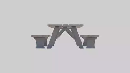 Outdoor Picnic Table model 3D model