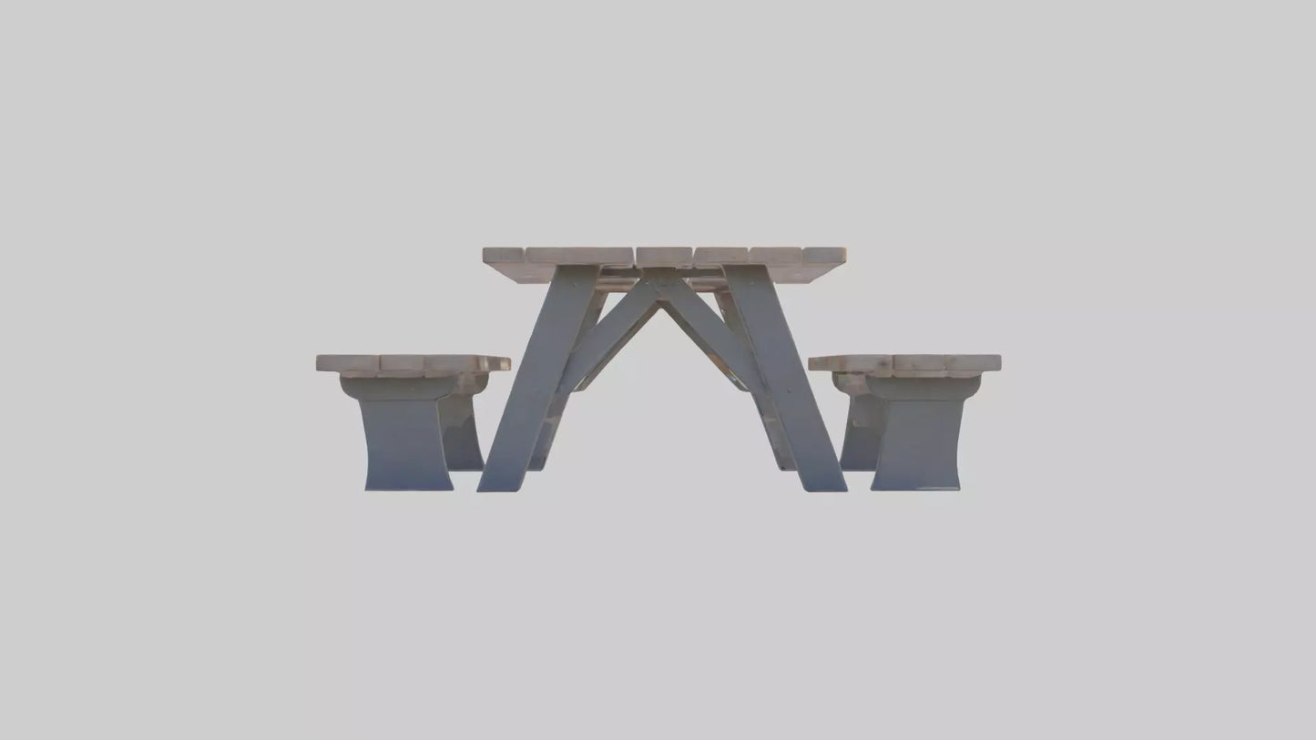 Outdoor Picnic Table model 3D model