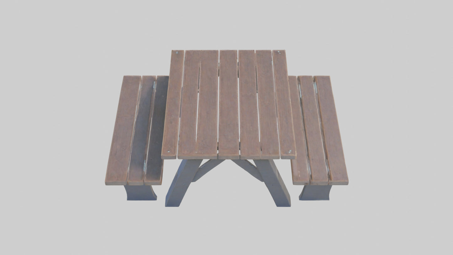 Outdoor Picnic Table model 3D model