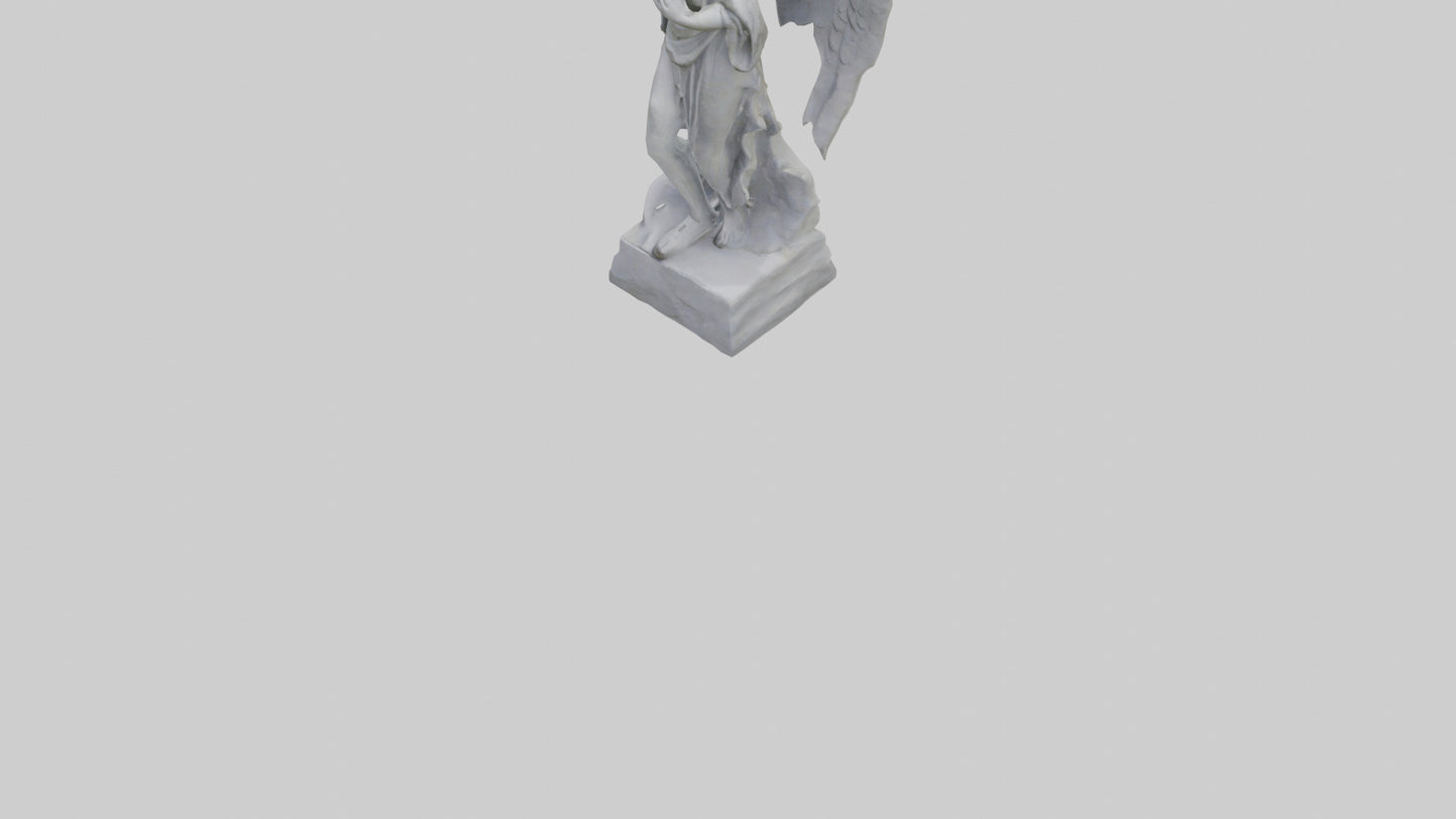 Outdoor stone statue model VR / AR / low-poly