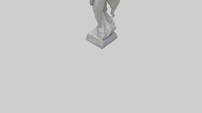 Outdoor stone statue model VR / AR / low-poly
