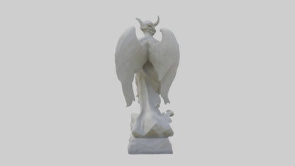 Outdoor stone statue model VR / AR / low-poly