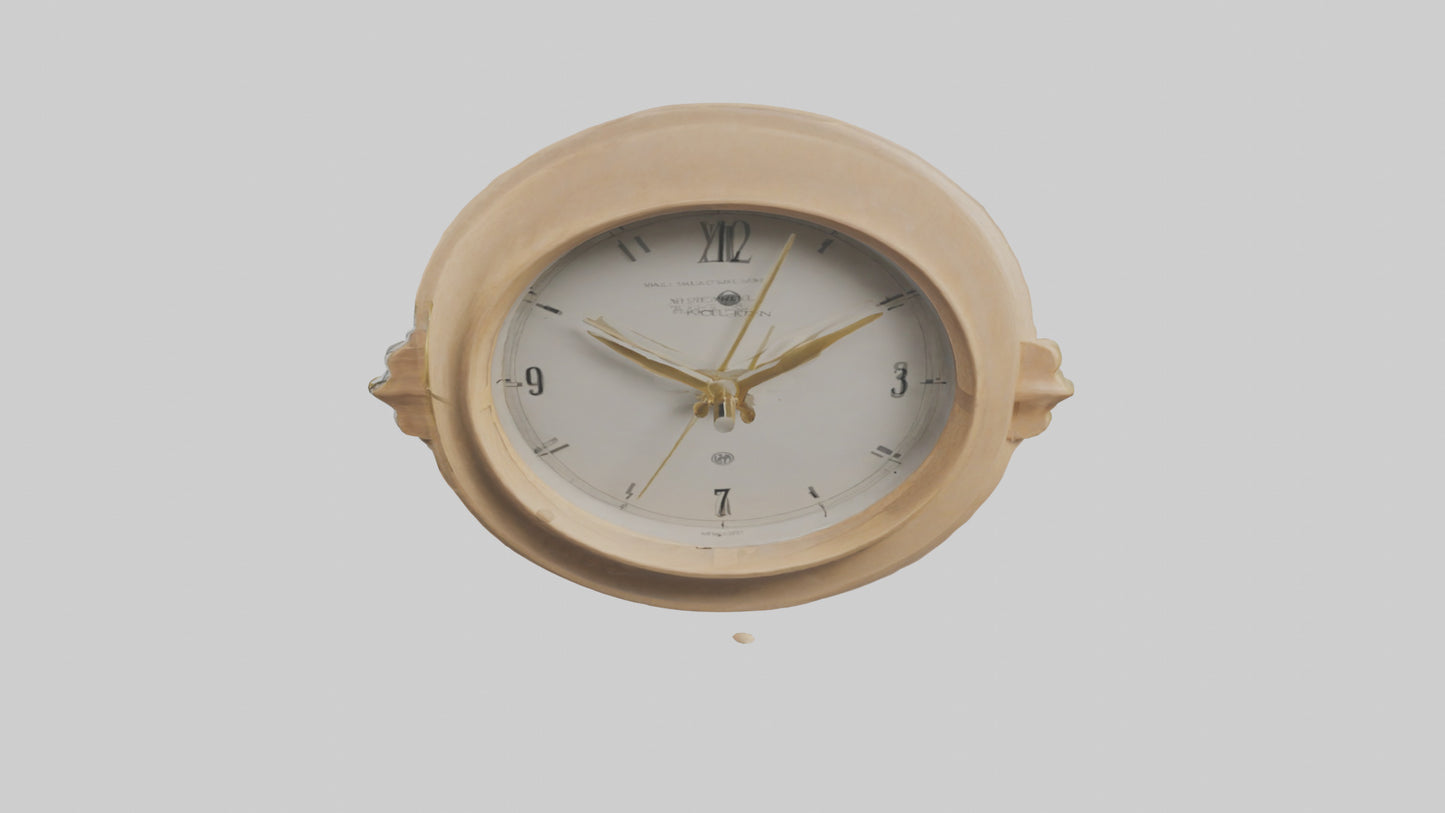 Oval Wall Clock model 3D model