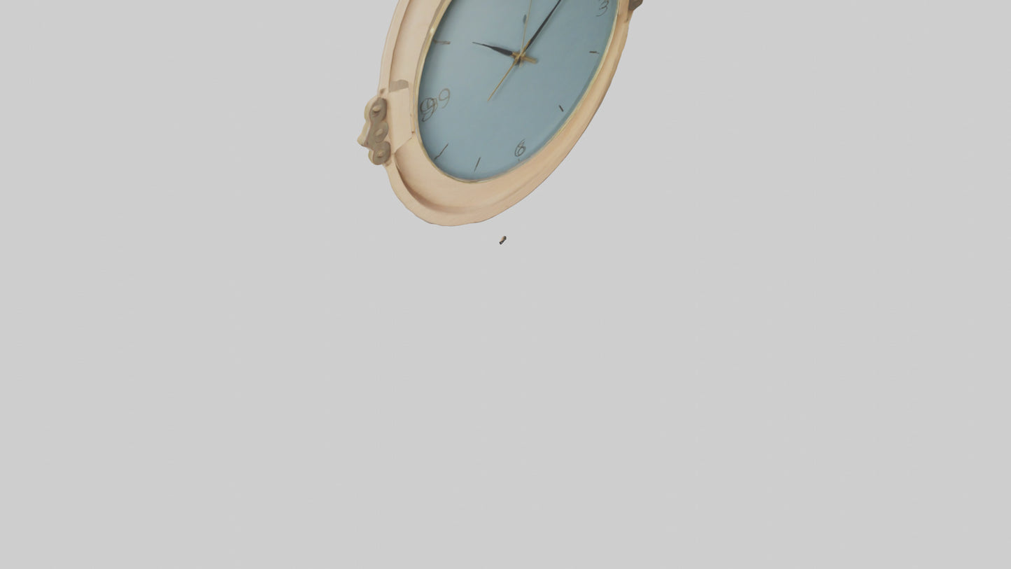 Oval Wall Clock model 3D model