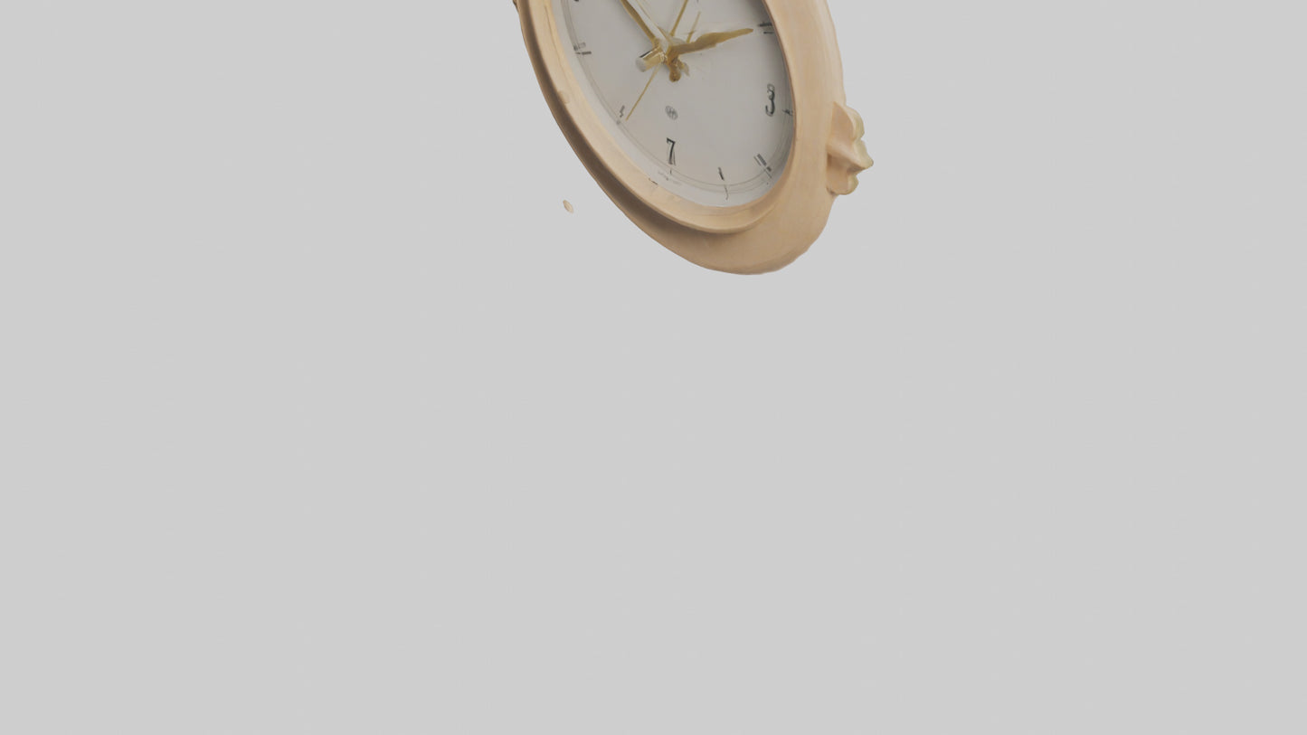 Oval Wall Clock model 3D model