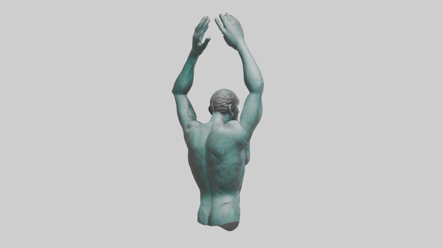 Overcoming Boundaries statue model 3D model
