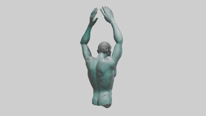 Overcoming Boundaries statue model 3D model