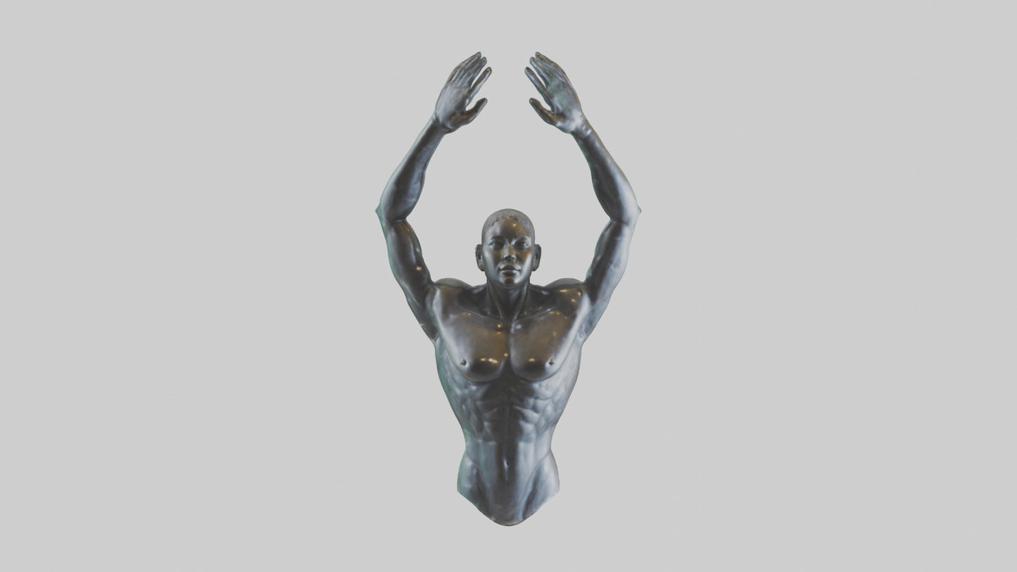 Overcoming Boundaries statue model 3D model