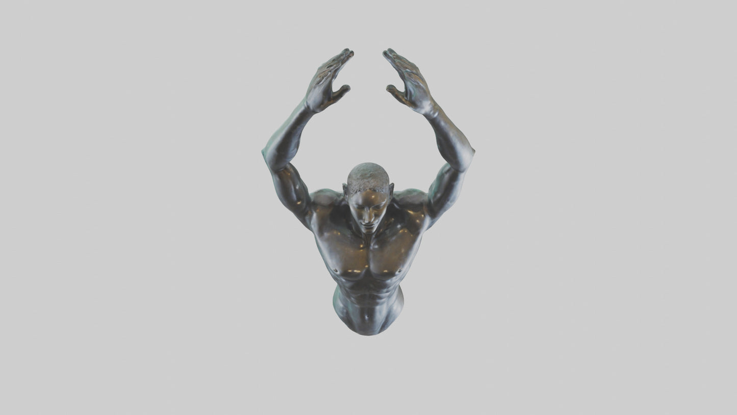 Overcoming Boundaries statue model 3D model
